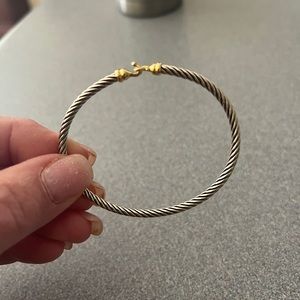 David Yurman Cable Classic Buckle Bracelet with 14K Gold, 5mm